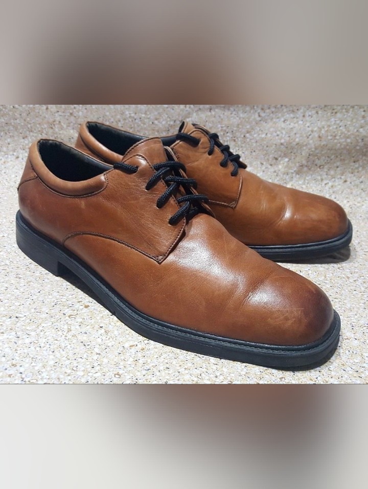 Nunn Bush Men's Classic Brown Leather Lace-Up Shoes